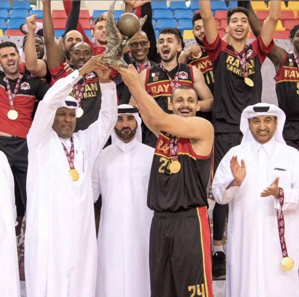 Mizo Amin lifting the Emir cup trophy