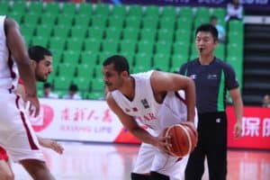 Mizo Amin playing against Jordan team